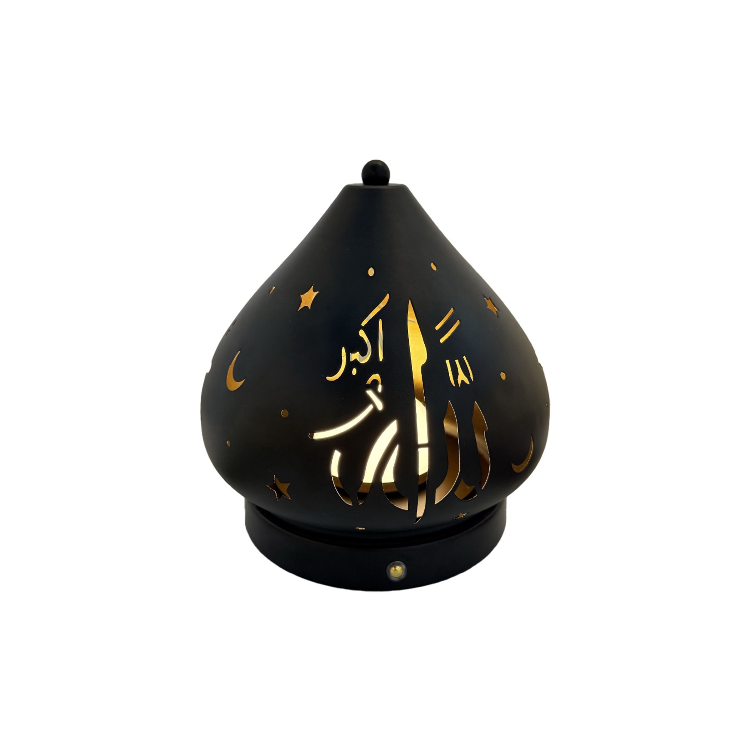 Ramadan Lamp Iron Mix Black/White/Gold 18x18x21cm RM25-278