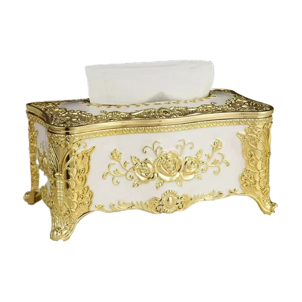 Tissue box - Apricot flower 23x13x11cm 34216-7 Apricot