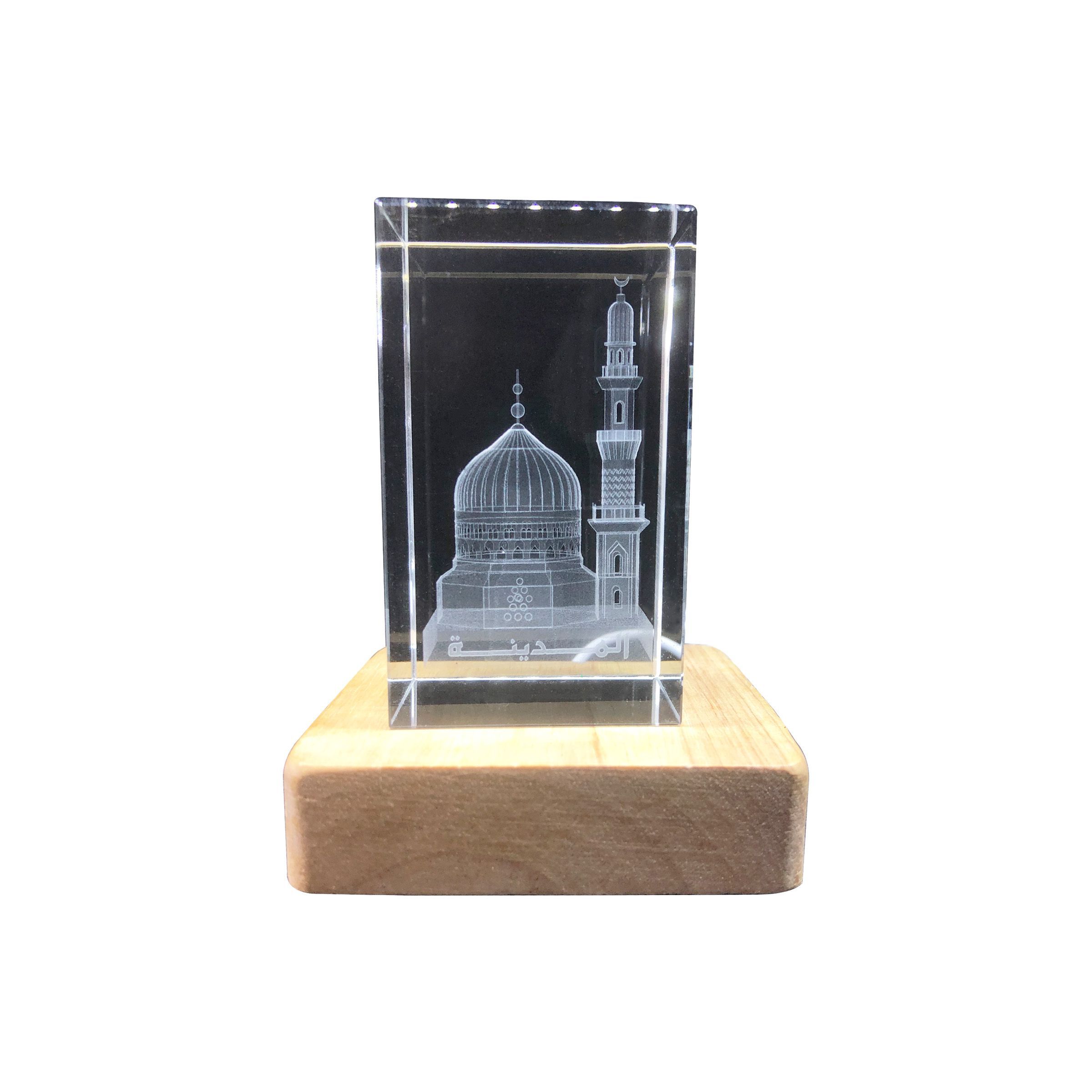 Crystal Tabletop Decor Mosque 50x50x80mm (1.97x1.97x3.15inch) CYT-P50D