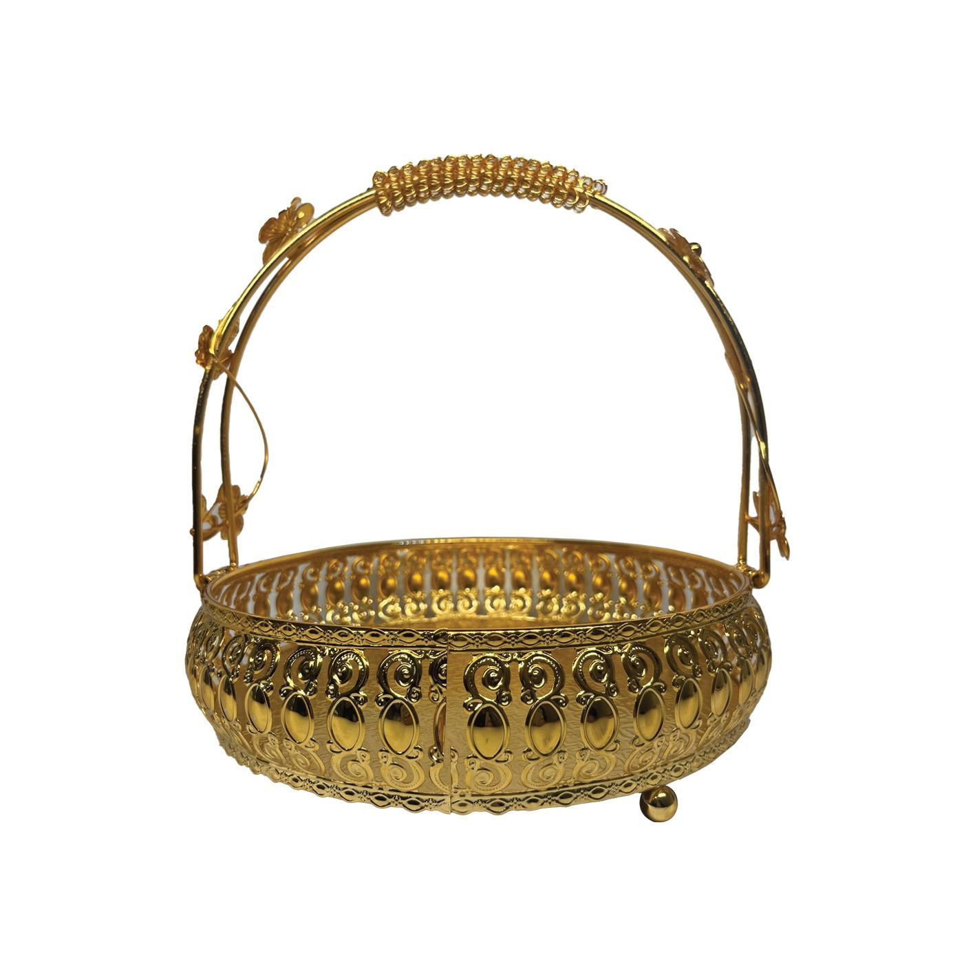 Round Candy Tray Gold 2305 L