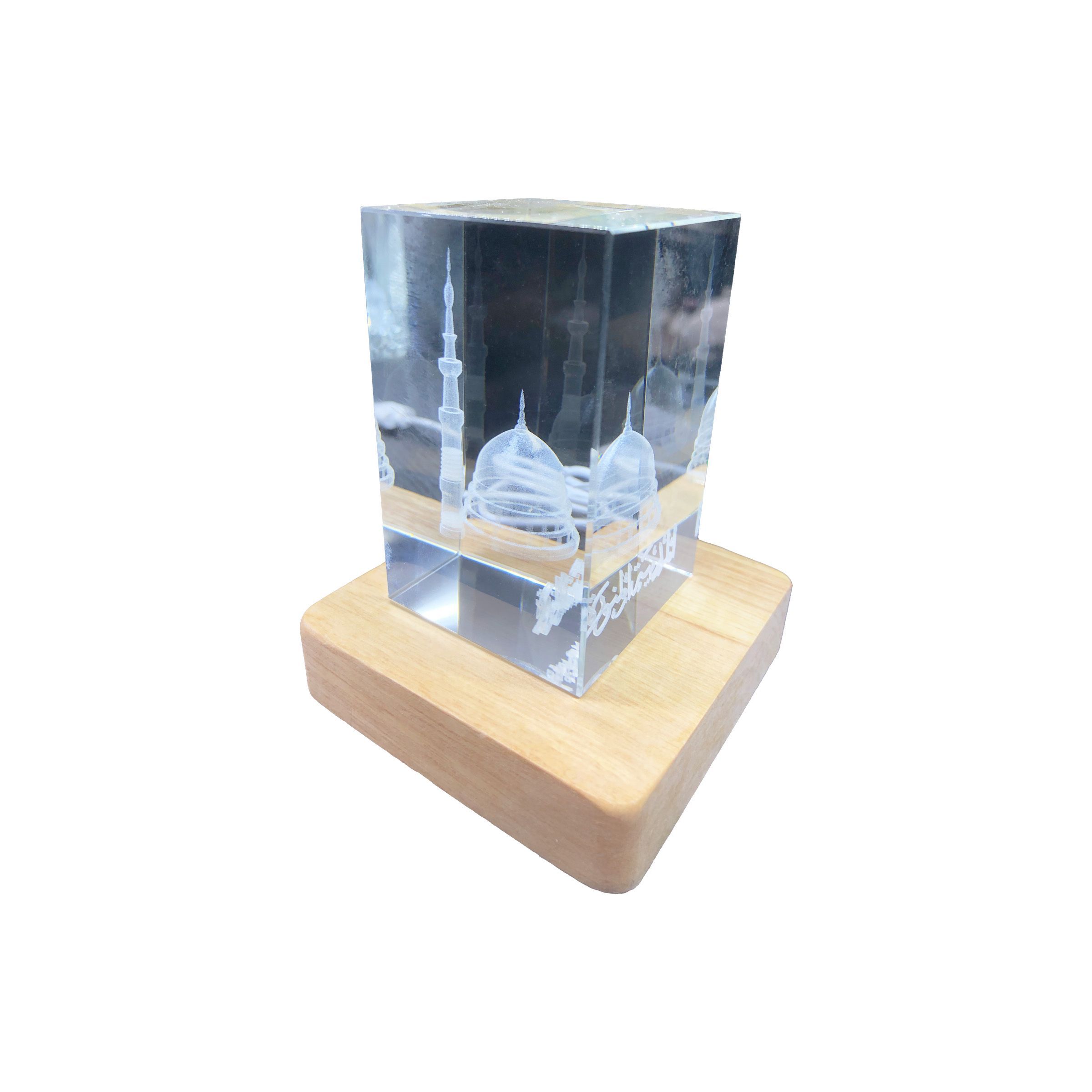 Crystal Tabletop Decor Mosque 50x50x80mm (1.97x1.97x3.15inch) CYT-P50A