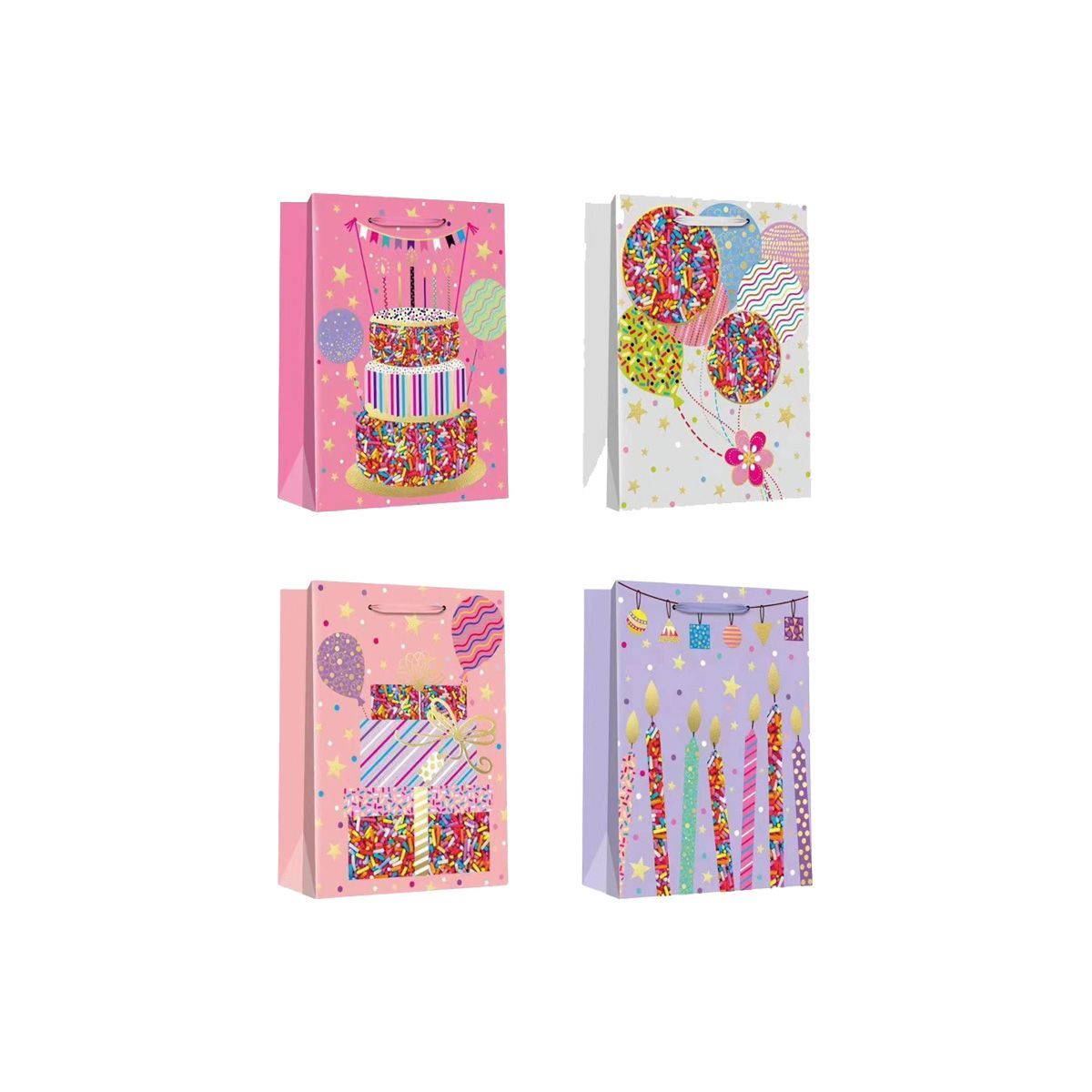 Gift Bag 23x18x10cm / 9inchx7inchx4inch 12Pcs/Pack mix 4 designs GB-301